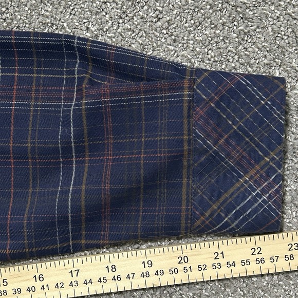 Columbia Blue Plaid Omni Wick Long Sleeve Shirt - Men's Size LARGE - Picture 7 of 11